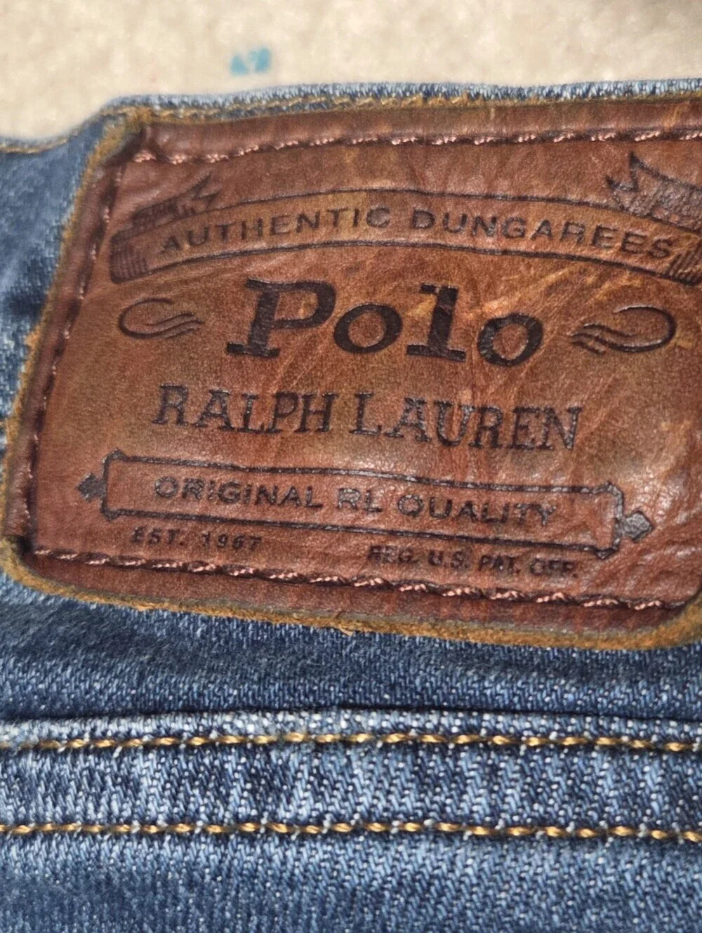 Polo Ralph Lauren Sullivan Slim Jeans Men’s Blue  Classic Stretch Size 33x30